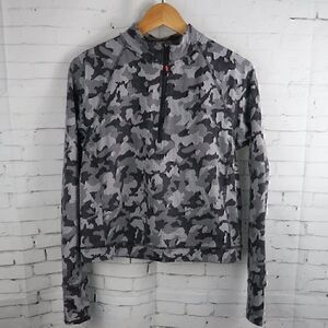 SPYDER ACTIVE BLACK CAMO CROP LIGHTWEIGHT PULL OVER JACKET SIZE MEDIUM NWT